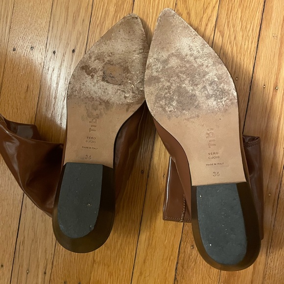 Tibi patent Leo low boot, caramel, size 36 - Picture 6 of 7